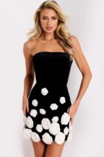 Model wearing Jovani dress 45237.