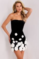 Model wearing Jovani dress 45237.