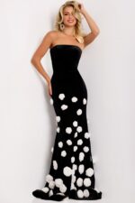 Model wearing Jovani dress 45238.