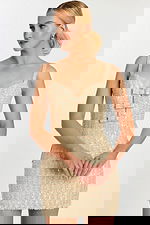 Formal Two-Piece Skirt Set with Shimmer Finish and Pockets