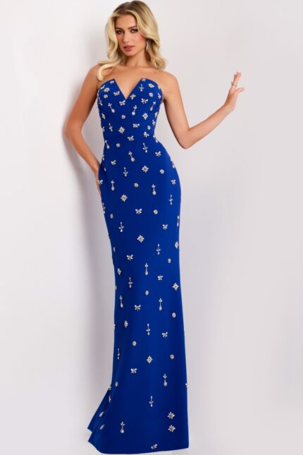 Model wearing Jovani dress 45248.