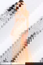 nude color cut out sexy prom dress 45257