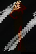 silver embellished dress 45275