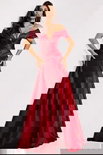 burgundy a line dress 45276