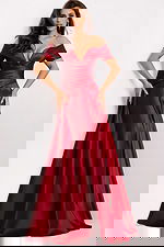 off the shoulder burgundy dress 45276