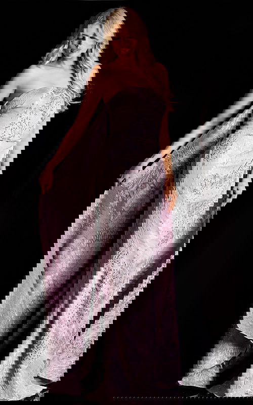 strapless mother of the bride dress with cape 45309