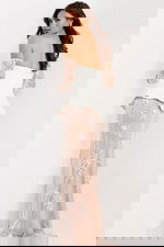 back of white wedding dress 45326