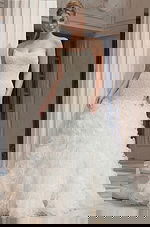 strapless embellished dress with ruffled skirt 45339