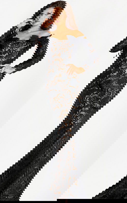 long sleeves lace mother of the bride dress 45345