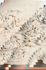 Elegant Strapless Cocktail Dress with Dimensional Floral Design