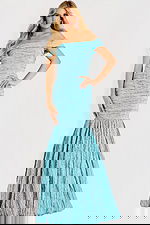 Off the shoulder textured mermaid gown