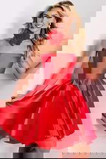 strapless fit and flare dress 45402