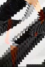 Mini Dress Back with Draped Satin Bow Detail