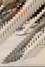 Sparkling silver fitted dress with sweetheart neckline and open back