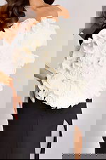 black and white ruffled dress 45450