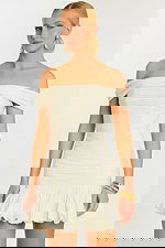 off the shoulder ivory dress 45459