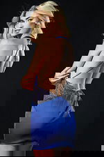 Elegant satin dress featuring plunging neckline and sparkly waist detail