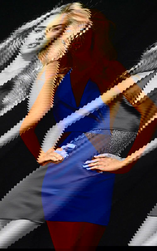 Satin halter dress with open back and crystal embellished waist