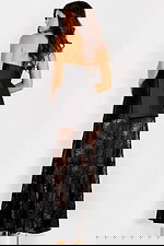 back strapless dress with lace bottom 45467