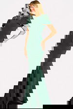 green short sleeves mermaid dress 45477