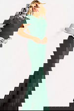 geren sheath mother of the bride dress with embellihsed neckline.