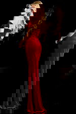 Elegant velvet floor-length gown