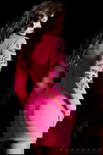 Elegant mini dress featuring sequin floral detailing on bodice and sleeves