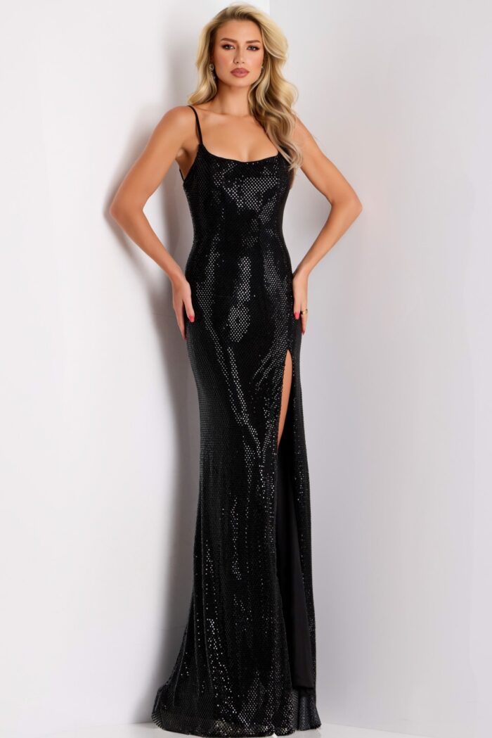 Model wearing Jovani dress 45526.