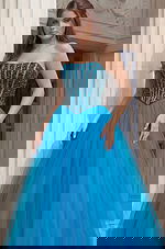 strapless corset bodice prom dress 45539