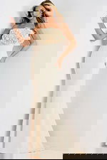 ivory mermaid dress with floral details 45561