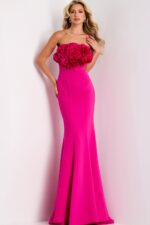 Model wearing Jovani dress 45561.