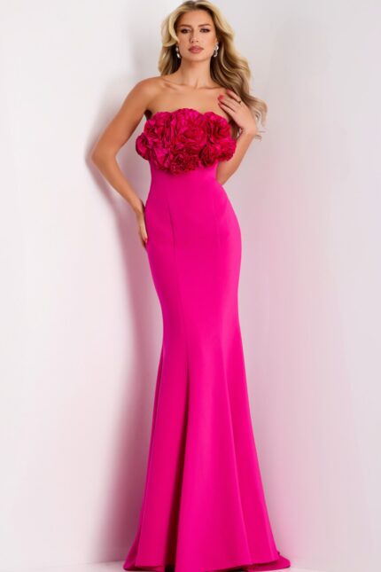 Model wearing Jovani dress 45561.