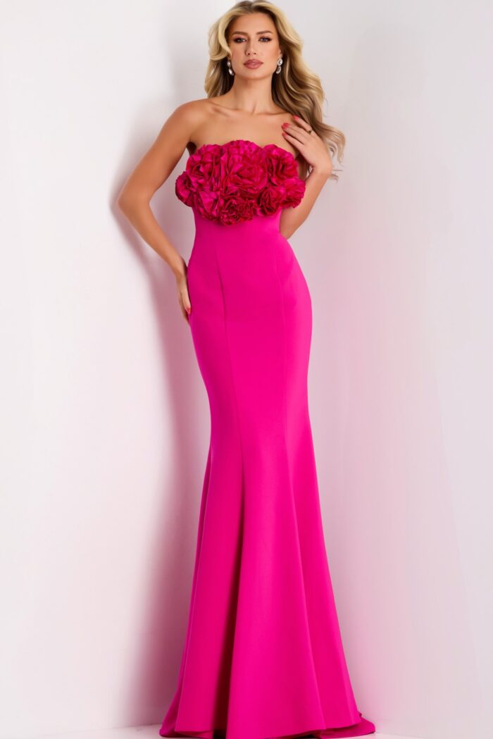 Model wearing Jovani dress 45561.
