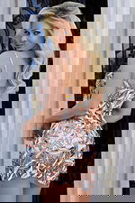 spaghetti strap beaded v neck dress 45602