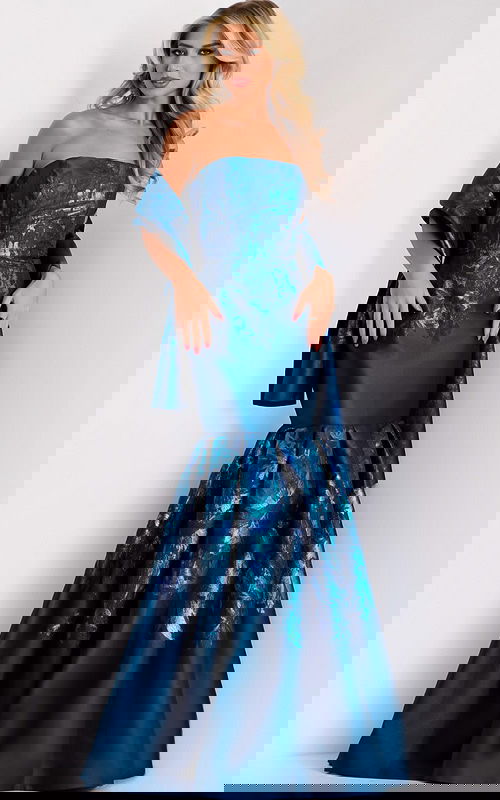 Model wearing Jovani dress 45614.