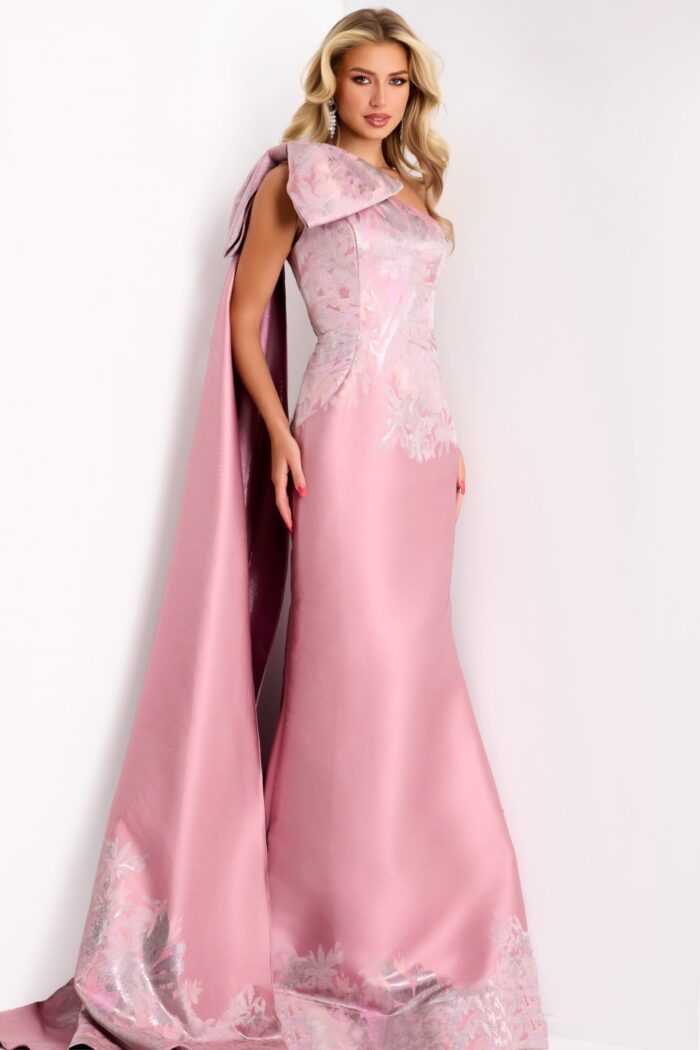 Model wearing Jovani dress 45615.