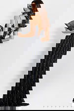 Striped Beaded Sheer Corset Gown with Fitted Train 45624 - Image 2