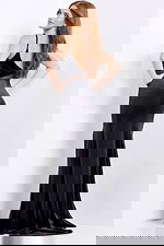 backless black velvet dress 45622