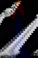 fit and flare a line long dress 45647