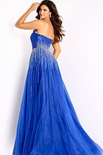 royal blue a line strapless dress 45649