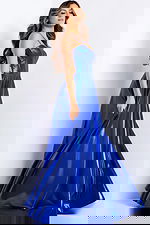 plunging neckline royal dress 45699