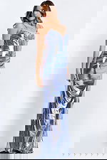 metallic ruched dress 45711