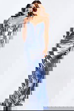 corset bodice ruched dress 45711