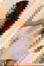 Beaded short dress with sweetheart neckline