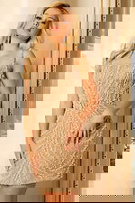 sleeveless nude beaded dress 45848