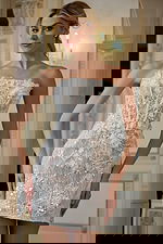 strapless corset short dress 45853