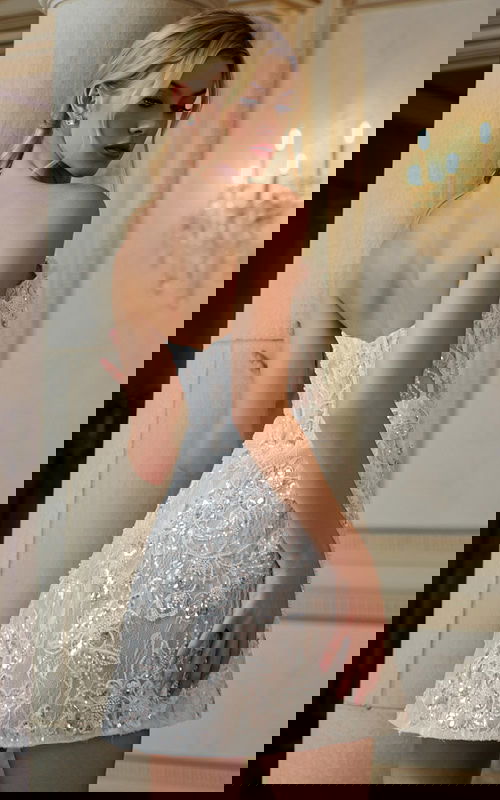 fitted short dress 45853