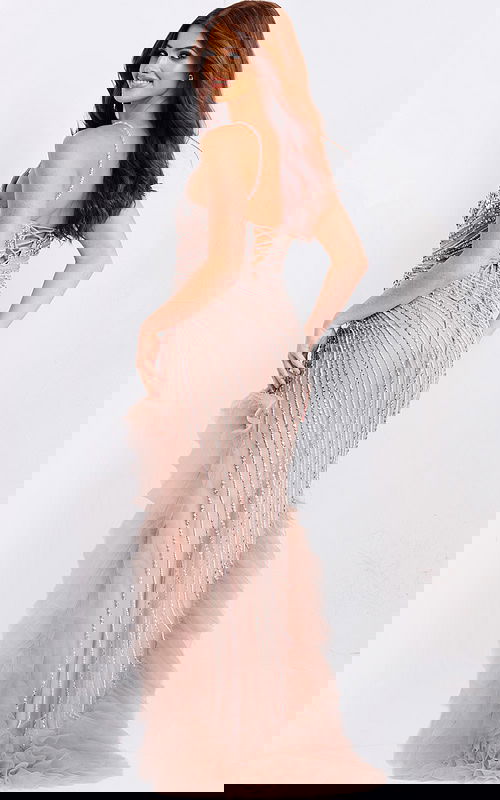 embellished v neckline sexy dress beaded v neckline bodycon prom dress 45870