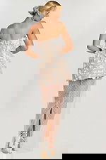 back of floral contemporary dress 45874