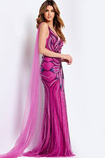 embellished high slit dress 45876
